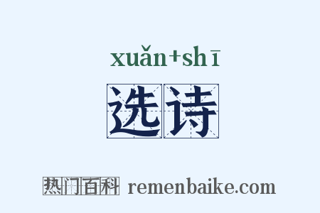 选诗是什么意思的图片